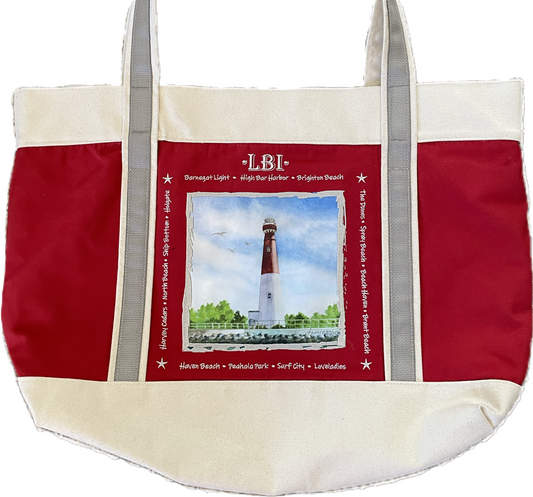 LBI Red Beach Bag