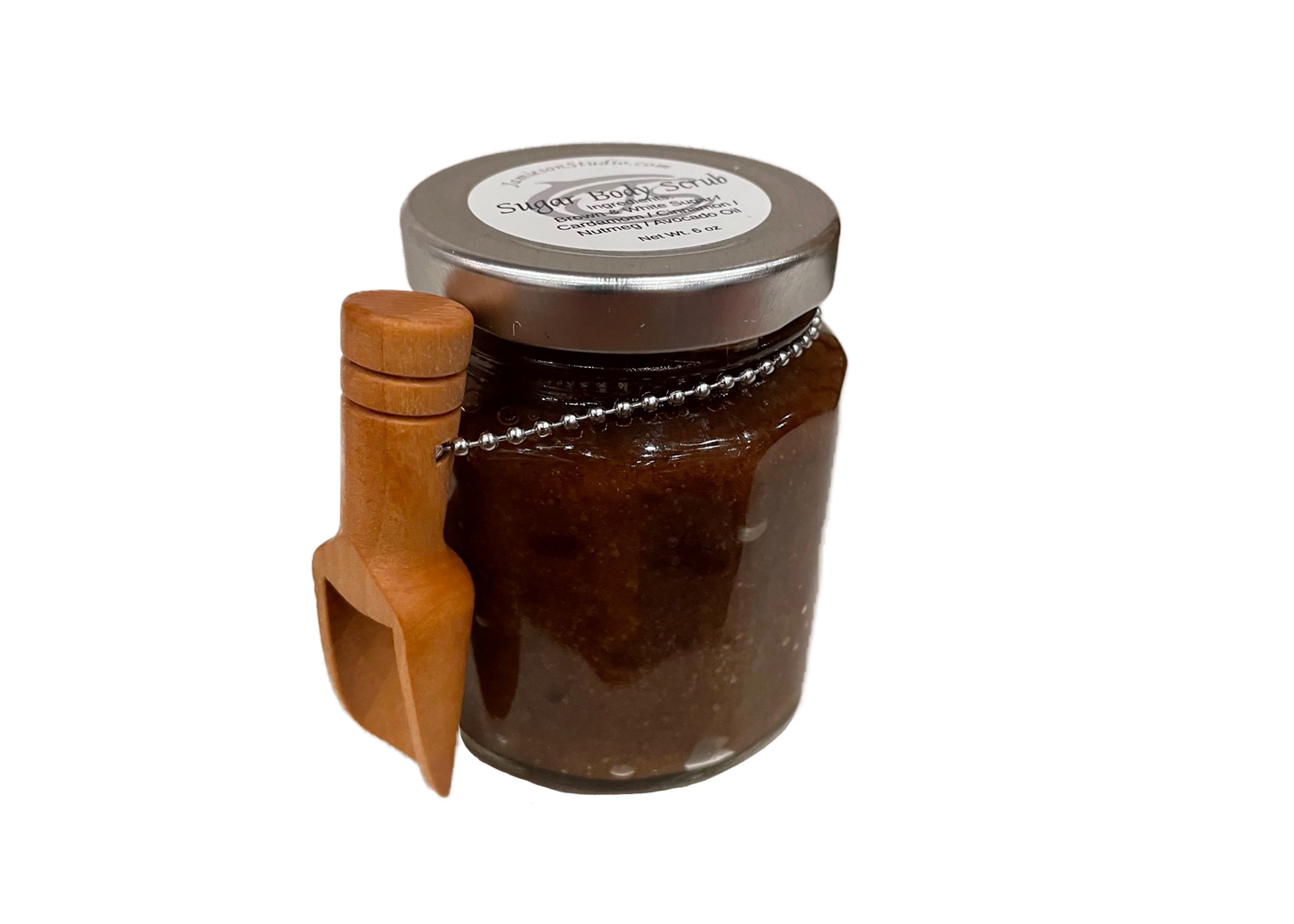 Sugar Body Scrub with Wooden Spoon