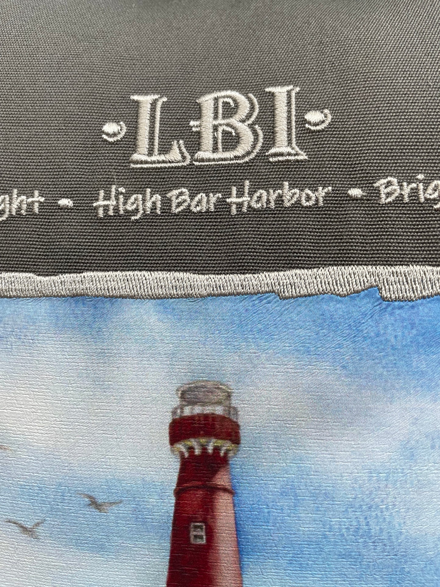 LBI Grey Pillow- Indoor/ Outdoor 16"x16"- Free Shipping
