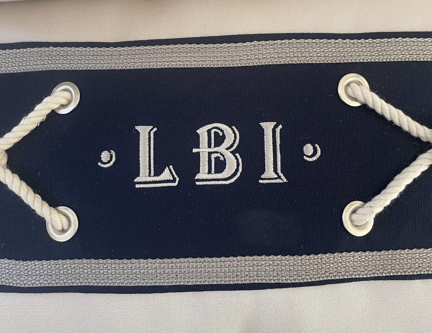 LBI Navy Lumbar Pillow- Indoor/ Outdoor 12"x20"- Free Shipping