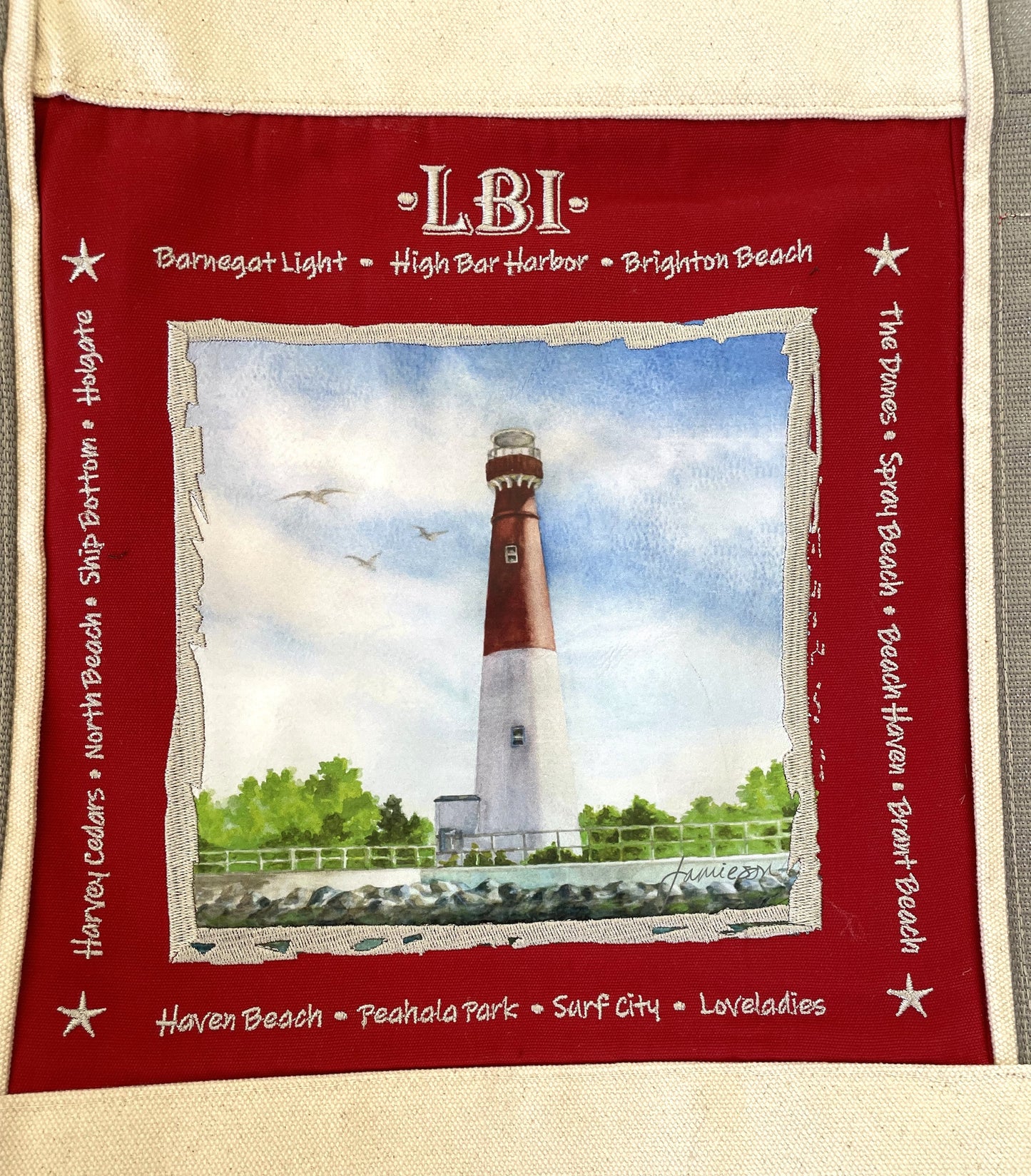 LBI Red Beach Bag