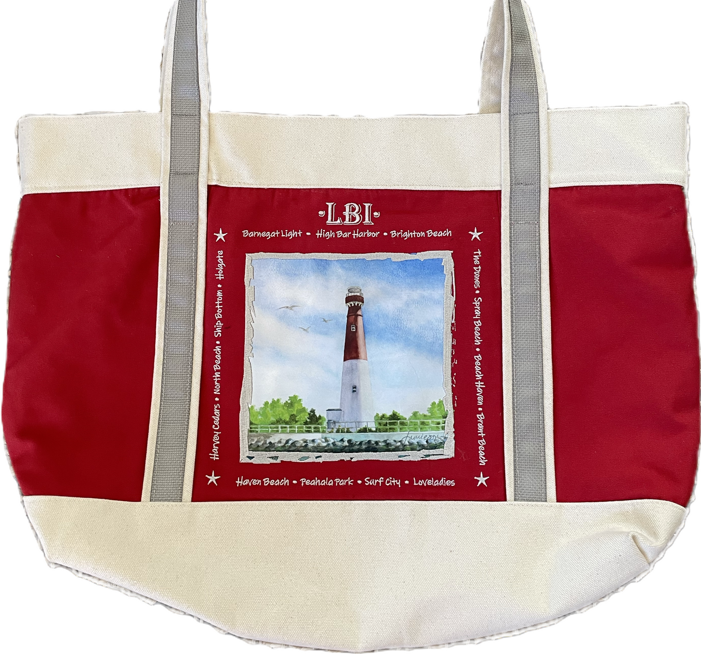 LBI Red Beach Bag