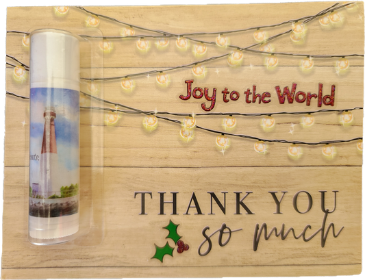 Holiday Thank You Card with Lip Balm