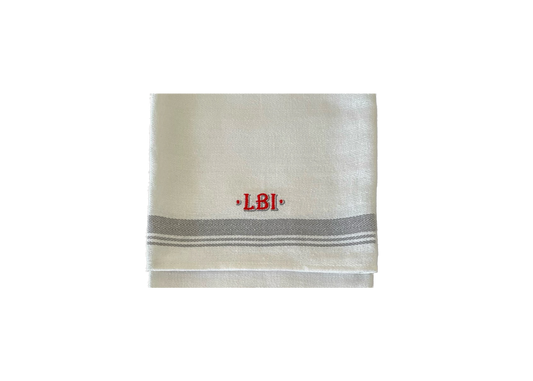 LBI Tea Towel (Available in Red, Grey and Navy) Free Shipping