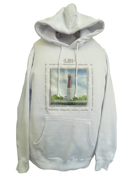 LBI White Pullover Hoodie