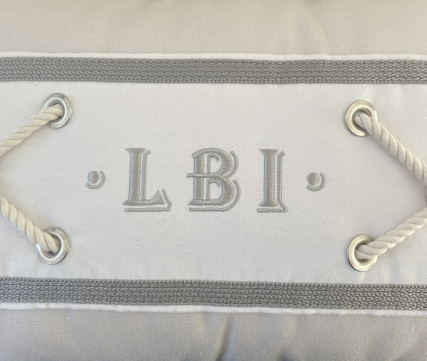 LBI White Lumbar Pillow- Indoor/ Outdoor 12"x20"- Free Shipping